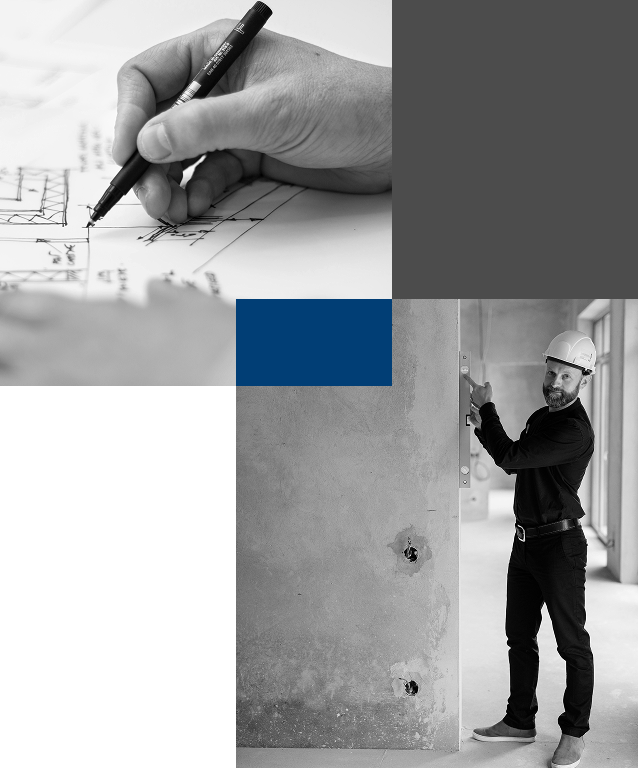 Équipe de travail sur un chantier de béton