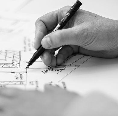 Équipe de chantier - vue supérieure